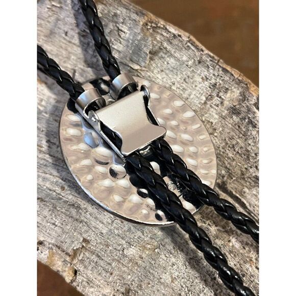 SCORPION BIRTHDAY DAD Silver Lariat Bolo Tie Western GLOW IN DARK LEATHER FATHER - Picture 8 of 14